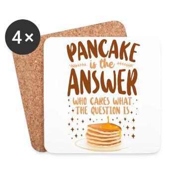 Pancake Lover Kids Pancake Is The - Coasters (set of 4) - white - Front