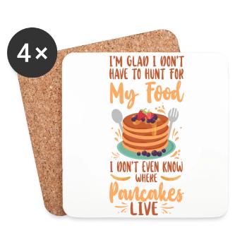 Les enfants amateurs de crêpes, je suis content d’avoir - Dessous de verre (lot de 4) - blanc - Devant