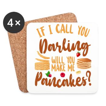 Les enfants amateurs de crêpes si je t’appelle - Dessous de verre (lot de 4) - blanc - Devant