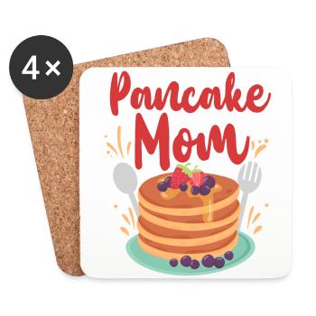 Pancake Lover Kids Pancake Mom - Coasters (set of 4) - white - Front