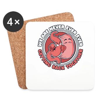 Nous ne nous retrouverons jamais ensemble gastrique - Dessous de verre (lot de 4) - blanc - Devant