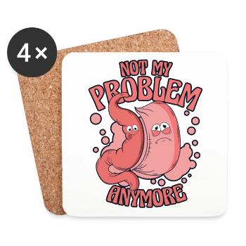 Not My Problem Anymore Gastric Bypass Gastric - Coasters (set of 4) - white - Front