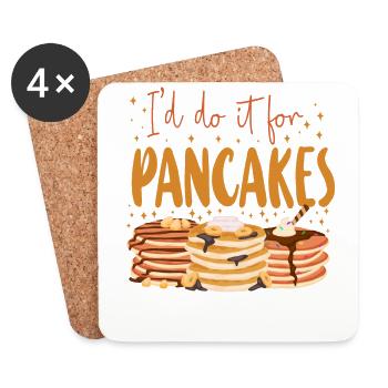 Pancake Lover Kids I Do It For The - Untersetzer (4er-Set) - Weiß - Vorne