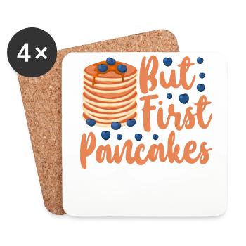 Les enfants amateurs de crêpes mais d’abord, - Dessous de verre (lot de 4) - blanc - Devant