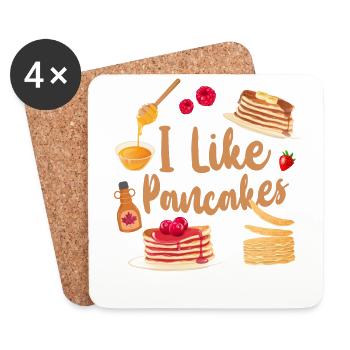 Pancake Lover Kids I Like Pancakes - Coasters (set of 4) - white - Front