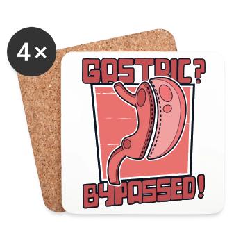 Pontage gastrique Pontage gastrique Bariatrique Gastrique - Dessous de verre (lot de 4) - blanc - Devant