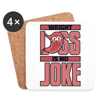 La perte de poids n’est pas une blague Bypass gastrique Gastrique - Dessous de verre (lot de 4) - blanc - Devant