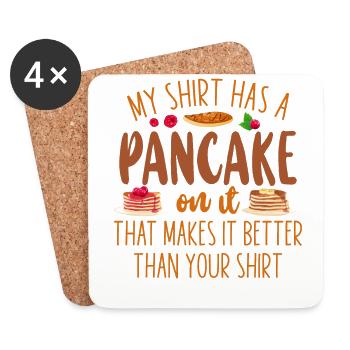 Pancake Lover Kids My Shirt Has A - Untersetzer (4er-Set) - Weiß - Vorne