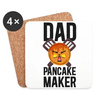Amateur de crêpes Enfants Papa Papa Crêpe - Dessous de verre (lot de 4) - blanc - Devant