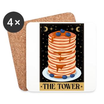 Amoureux des crêpes Les enfants La Tour - Dessous de verre (lot de 4) - blanc - Devant