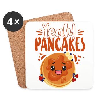 Pancake Lover Kids yes! Pancakes - Coasters (set of 4) - white - Front