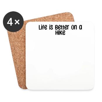 Randonnée - La vie est plus belle en randonnée - Dessous de verre (lot de 4) - blanc - Devant