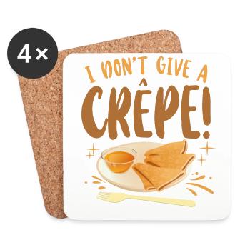Pancake Lover Kids Pun I Don't - Coasters (set of 4) - white - Front