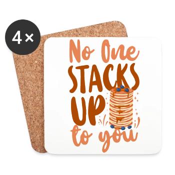 Pancake Lover Kids Valentines Day - Untersetzer (4er-Set) - Weiß - Vorne