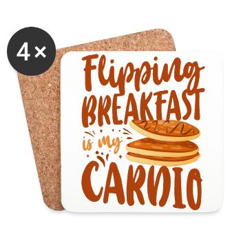 Pancake Lover Kids Flipping - Untersetzer (4er-Set) - Weiß - Vorne
