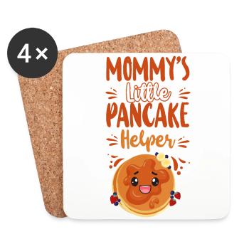 Pancake Lover Kids Mom Mommy's - Untersetzer (4er-Set) - Weiß - Vorne