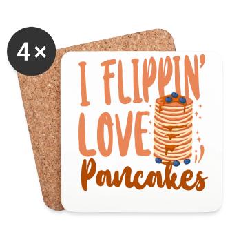 Les enfants amoureux des crêpes que j’adore - Dessous de verre (lot de 4) - blanc - Devant