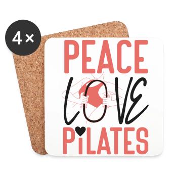 Instructeur de Pilates Professeur Fille - Dessous de verre (lot de 4) - blanc - Devant