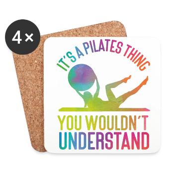 Pilates Instructor Teacher - Untersetzer (4er-Set) - Weiß - Vorne