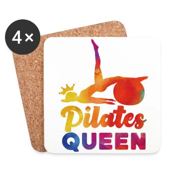 Pilates Instructor Teacher Queen - Untersetzer (4er-Set) - Weiß - Vorne