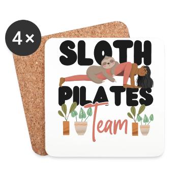 Pilates Instructor Teacher Sloth - Untersetzer (4er-Set) - Weiß - Vorne