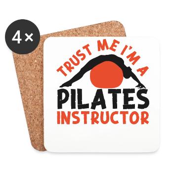 Pilates Instructor Teacher Trust - Untersetzer (4er-Set) - Weiß - Vorne
