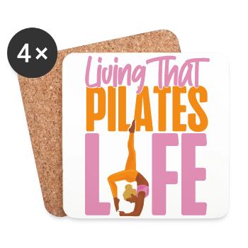 Pilates Instructor Teacher Living - Untersetzer (4er-Set) - Weiß - Vorne