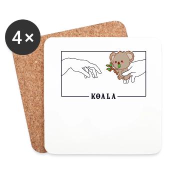 Michelangelo Creation of Adam Koala Koalabear - Coasters (set of 4) - white - Front