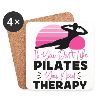 Instructeur de Pilates Professeur Rétro - Dessous de verre (lot de 4) - blanc - Devant