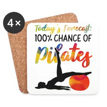 Pilates Instructor Teacher - Untersetzer (4er-Set) - Weiß - Vorne