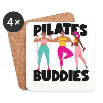 Instructeur de Pilates Professeur Besties - Dessous de verre (lot de 4) - blanc - Devant