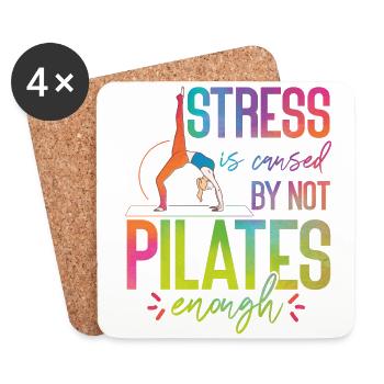Pilates Instructor Teacher - Untersetzer (4er-Set) - Weiß - Vorne