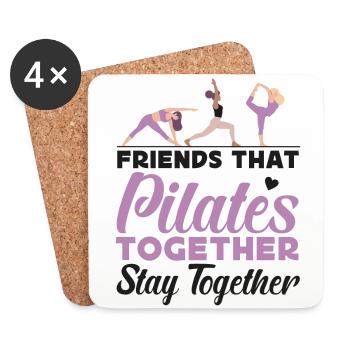 Pilates Instructor Teacher Friends - Untersetzer (4er-Set) - Weiß - Vorne