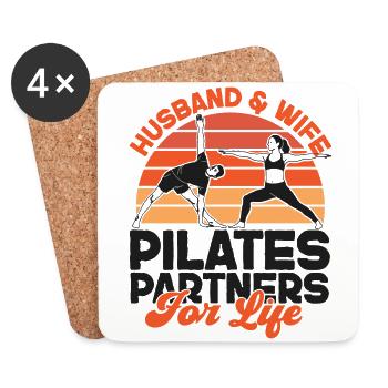 Pilates Instructor Teacher Husband - Coasters (set of 4) - white - Front