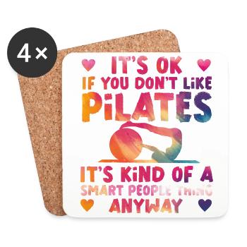 Pilates Instructor Teacher - Untersetzer (4er-Set) - Weiß - Vorne