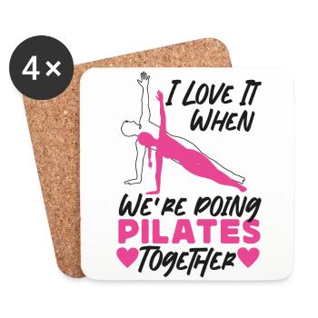 Pilates Instructor Teacher Friends - Coasters (set of 4) - white - Front