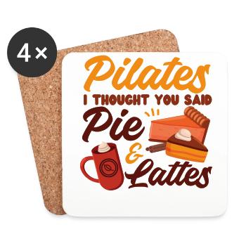Pilates Instructor Teacher Pun - Untersetzer (4er-Set) - Weiß - Vorne