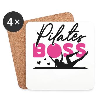 Instructeur de Pilates Professeur de Pilates - Dessous de verre (lot de 4) - blanc - Devant
