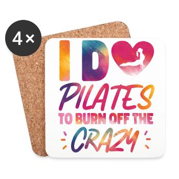 Pilates Instructor Teacher - Untersetzer (4er-Set) - Weiß - Vorne