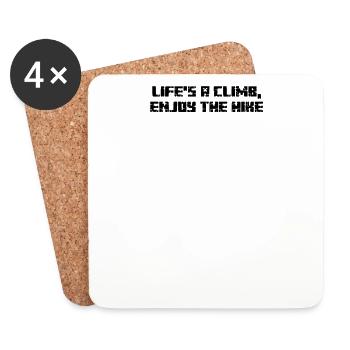Wandern - Life's a climb, enjoy the hike - Untersetzer (4er-Set) - Weiß - Vorne