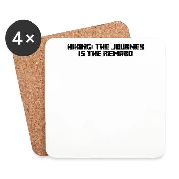 Wandern - Hiking: the journey is the reward - Untersetzer (4er-Set) - Weiß - Vorne