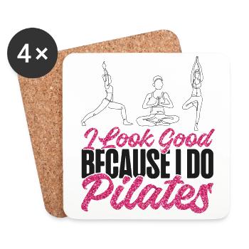 Pilates Instructor Teacher I Look - Untersetzer (4er-Set) - Weiß - Vorne