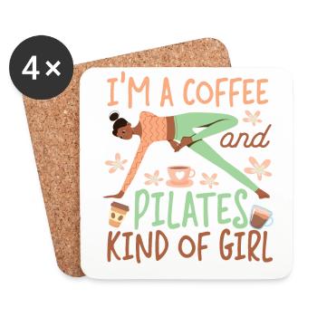 Pilates Instructor Teacher Coffee - Untersetzer (4er-Set) - Weiß - Vorne