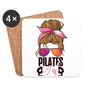 Pilates Instructor Teacher - Untersetzer (4er-Set) - Weiß - Vorne