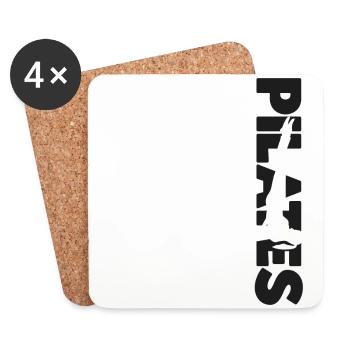 Instructeur de Pilates Professeur de Pilates - Dessous de verre (lot de 4) - blanc - Devant