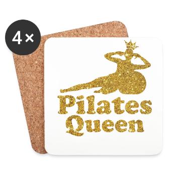 Instructeur de Pilates Professeur de Pilates - Dessous de verre (lot de 4) - blanc - Devant