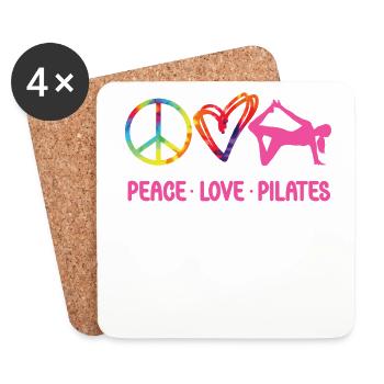 Instructeur de Pilates Professeur Tie Dye - Dessous de verre (lot de 4) - blanc - Devant