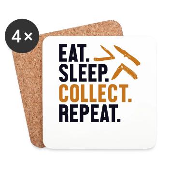 Manger Dormir Collect Répéter Restauration Lover Knife - Dessous de verre (lot de 4) - blanc - Devant