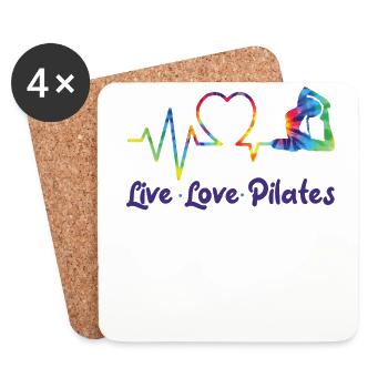 Pilates Instructor Teacher - Untersetzer (4er-Set) - Weiß - Vorne