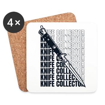 Knife Collector Butcher Knife Restoration Knife - Coasters (set of 4) - white - Front